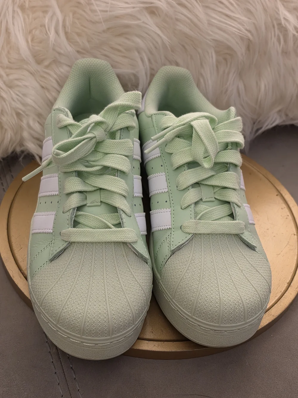 Adidas Superstar Sneakers in Mint Green & White - Picture 2 of 9